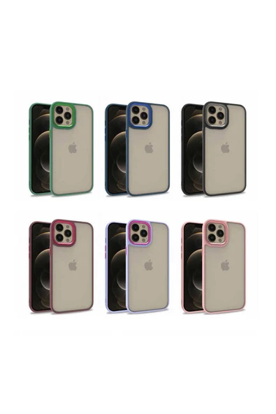 KILIFTECH iPhone 12 Pro Max Uyumlu Zore Flora Kılıf-Mavi - Resim 3