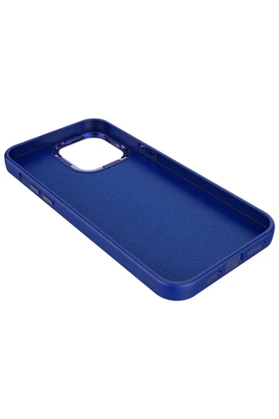 KILIFTECH iPhone 14 Plus Uyumlu Metal Çerçeve ve Buton Tasarımlı Silikon Zore Luna Kılıf-Lavendery Gray - Resim 4