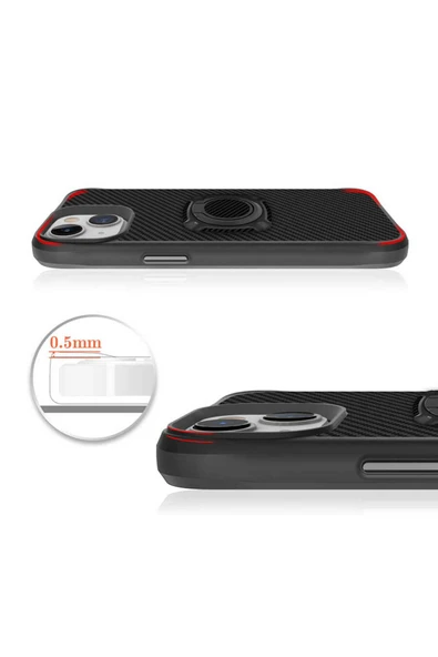 zore iPhone 13 Uyumlu Zore Timo Kılıf-Siyah - Resim 4