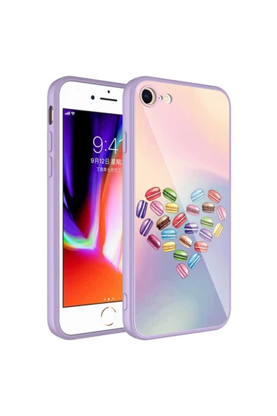 KILIFTECH iPhone SE 2022 Uyumlu Kamera Korumalı Desenli Sert Silikon Zore Epoksi Kılıf-NO1 ürün görseli