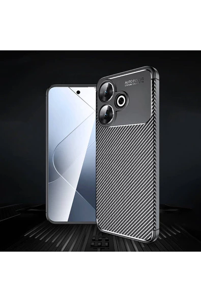 PSR aksesuar Xiaomi Redmi 13 4G Kılıf Zore Negro Silikon Kapak-Siyah - 3