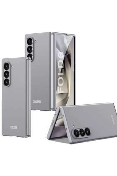 Boğazören Galaxy Z Fold 6 Kılıf Zore Sert Kıpta Kapak-Gri - 1