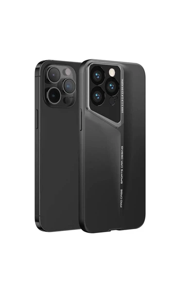 PSR aksesuar Apple iPhone 14 Pro Max Kılıf Ultra İnce Kamera Korumalı Sert Rubber Zore Procase Kapak-Siyah - 1