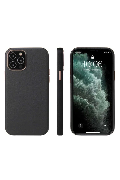 YuccaTech iPhone 12 Pro Max Uyumlu Zore Eyzi Kılıf-Siyah - Resim 2