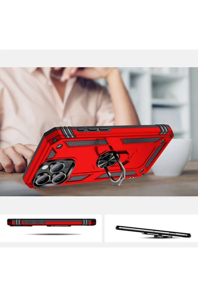 zore Apple iPhone 16 Pro Max Kılıf Zore Vega Kapak-Siyah - Resim 3