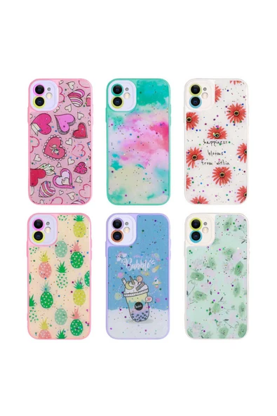 zore iPhone 11 Uyumlu Kamera Korumalı Sert Desenli Zore Pami Kılıf-NO1 - Resim 2