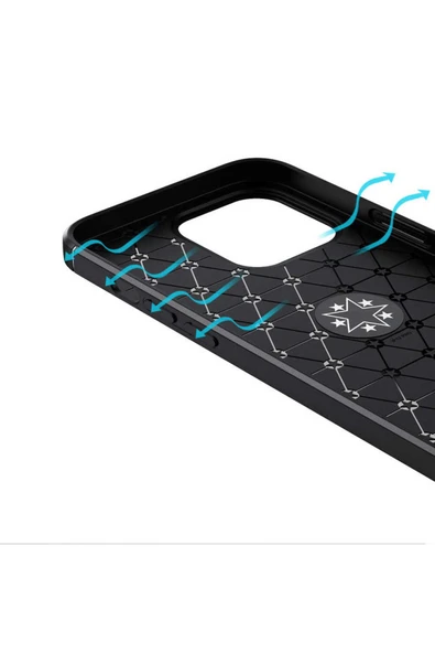 Doping Digital iPhone 13 Pro Uyumlu Zore Ravel Silikon Kılıf-Siyah-Mavi - Resim 4