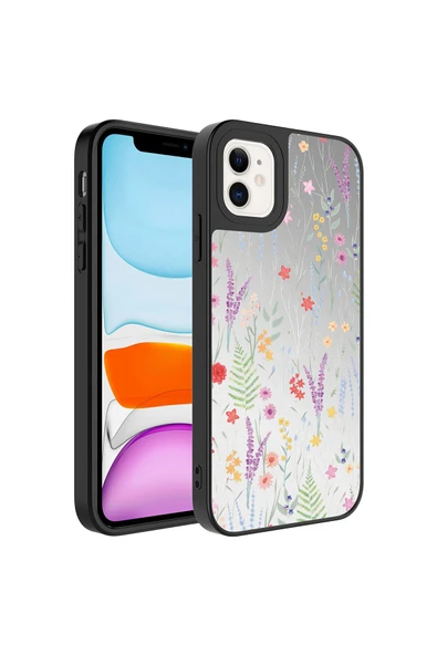 KILIFTECH iPhone 12 Uyumlu Aynalı Desenli Kamera Korumalı Parlak Zore Mirror Kılıf-Dallar ürün görseli