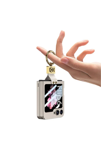 zore Galaxy Z Flip 6 Kılıf Zore Z Harfli Yüzüklü Kıpta Kapak-Pembe - 2