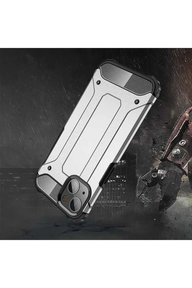 zore iPhone 13 Mini Uyumlu Zore Crash Silikon Kılıf-Siyah - Resim 2