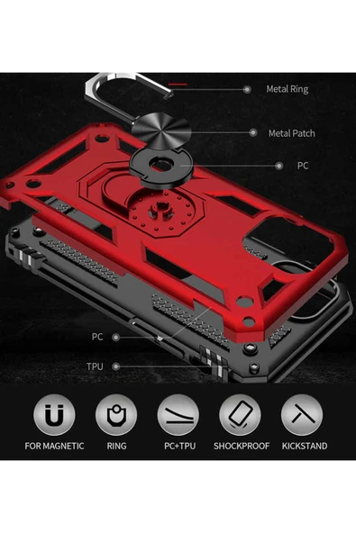 zore iPhone 12 Mini Uyumlu Zore Vega Kılıf-Gold - Resim 4