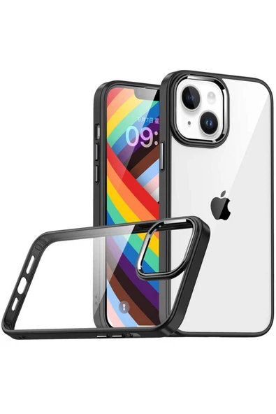 SAFA iPhone 14 Plus Uyumlu Zore Flora Kılıf-Siyah ürün görseli