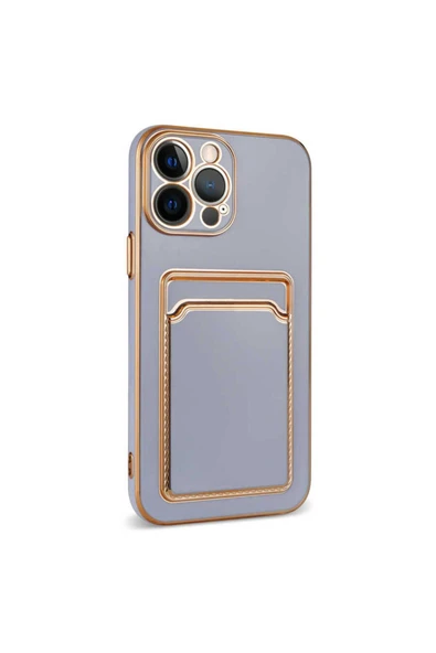zore iPhone 13 Pro Uyumlu Zore Bark Kartlıklı Kılıf-Rose Gold - Resim 5