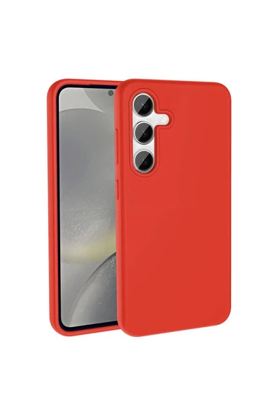 NÜANSTEK Galaxy S24 Kılıf Magsafe Şarj Özellikli Sıvı Teknolojili Silinebilir Sert Zore Kivi Kapak-Kırmızı ürün görseli