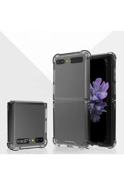 SAFA Galaxy Z Flip 3 Uyumlu Zore Nitro Anti Shock Silikon-Renksiz - Resim 3