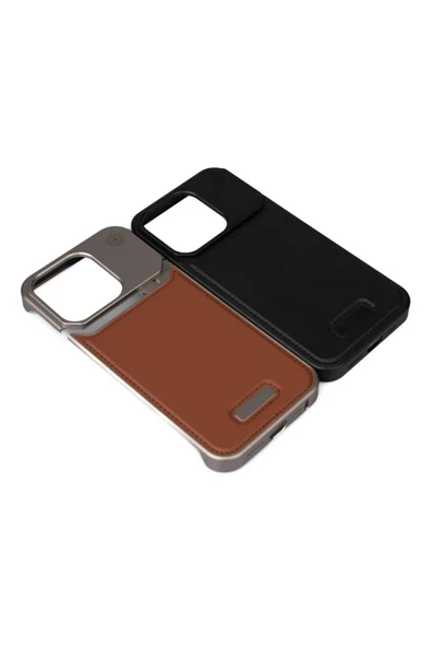 zore Apple iPhone 14 Pro Kılıf Magsafe Şarj Özellikli Mekanizmalı Koku Hazneli Zore Mostar Kapak-Siyah - Resim 5