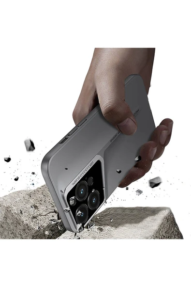 KILIFTECH Apple iPhone 14 Pro Max Kılıf Ultra İnce Kamera Korumalı Sert Rubber Zore Procase Kapak-Derin Mor - 4