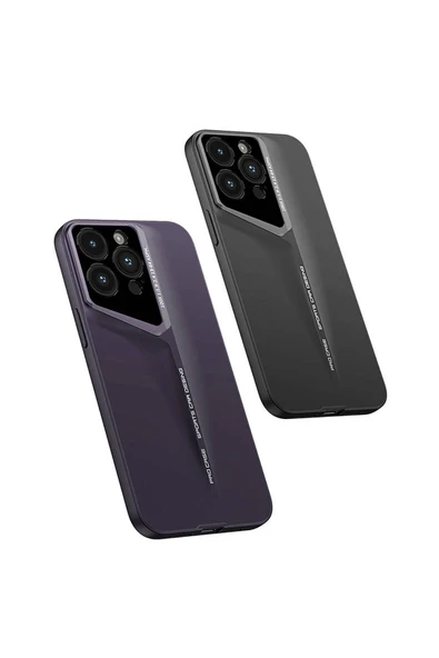 KILIFTECH Apple iPhone 14 Pro Max Kılıf Ultra İnce Kamera Korumalı Sert Rubber Zore Procase Kapak-Derin Mor - 5