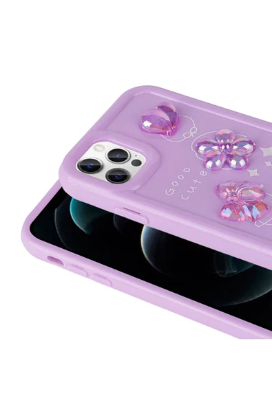 SAFA iPhone 12 Pro Max Uyumlu Kabartma Figürlü Parlak Zore Toys Silikon Kılıf-Pembe - Resim 2