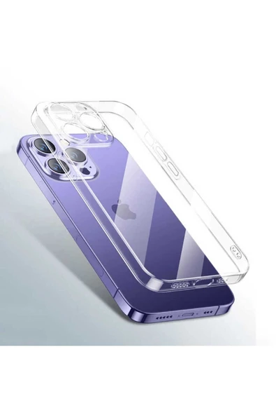 SAFA iPhone 13 Pro Uyumlu Şeffaf Sert PC Zore Vayt Kılıf-Renksiz - Resim 2