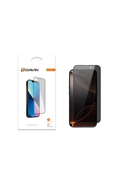 zore iPhone 16 Pro Davin 5D Privacy Cam Ekran Koruyucu ürün görseli
