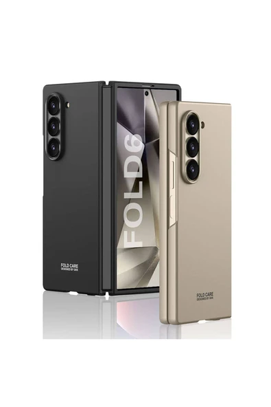 KILIFTECH Galaxy Z Fold 6 Kılıf Zore Sert Kıpta Kapak-Titanyum-Gri - 2