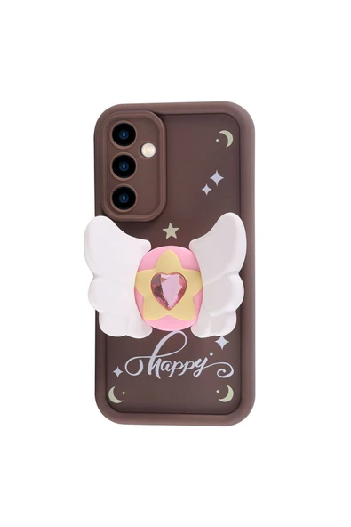 KILIFTECH Galaxy A05S Kılıf Kamera Korumalı Figür Tasarımlı Zore Kapya Kapak-Pembe Açık - 2