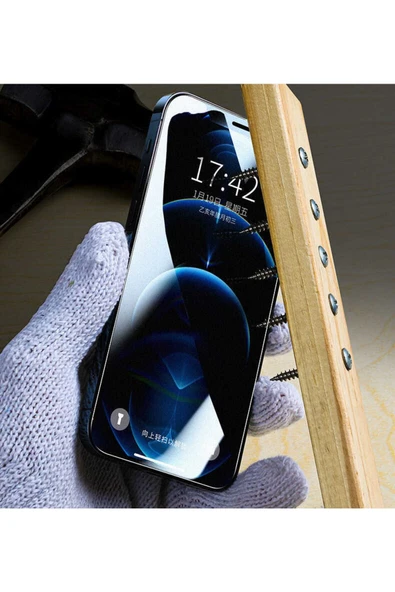 izelaks Iphone 14 Uyumlu Rika Premium Privacy Temperli Cam Ekran Koruyucu Siyah - Resim 3