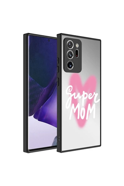 zore Uyumlu Galaxy Note 20 Ultra Kılıf Aynalı Desenli Kamera Korumalı Parlak Mirror Kapak