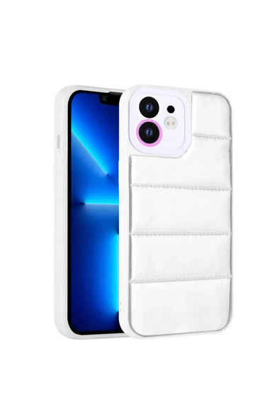 KILIFTECH iPhone 11 Uyumlu Kamera Korumalı AiHTTgli Renkli Zore Seksek Kılıf-Gümüş