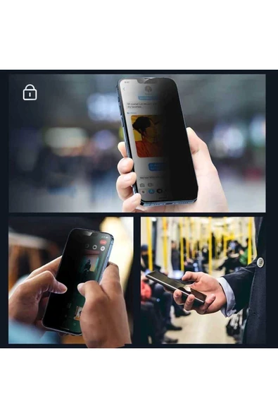 zore iPhone 14 Pro Hayalet Zore Ekran Koruyucu Uyumlu Davin Privacy Seramik Zore Ekran Filmi - Resim 2