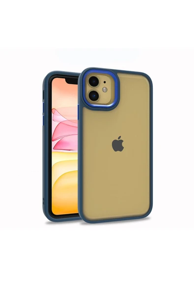 KILIFTECH iPhone 11 Uyumlu Zore Flora Kılıf-Mavi ürün görseli