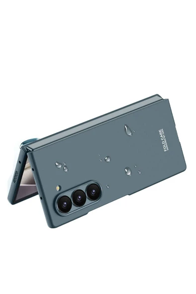 KILIFTECH Galaxy Z Fold 6 Kılıf Zore Sert Kıpta Kapak-Titanyum-Gri - 3