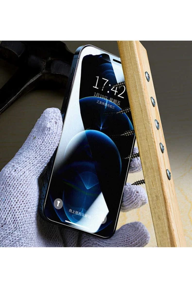 Goktugaksesuar iPhone 14 Pro Uyumlu Zore Rika Premium Privacy Temperli Cam Ekran Koruyucu - Resim 2