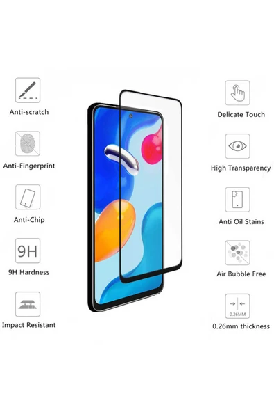 KILIFTECH Xiaomi Redmi Note 11 Global Uyumlu Davin 5D Cam Zore Ekran Koruyucu - Resim 4