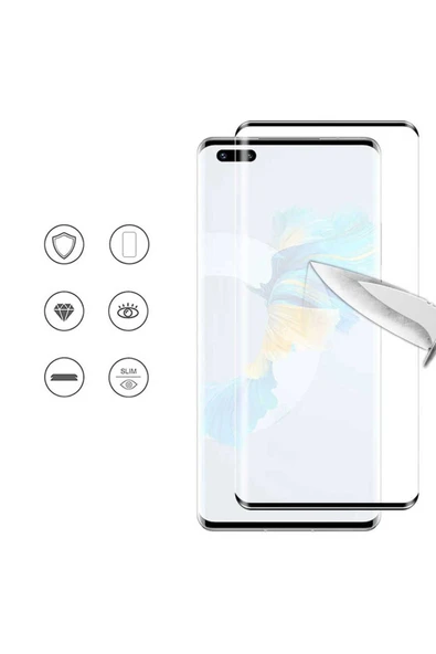 KILIFTECH Huawei Magic 6 Pro Zore Süper Pet Ekran Koruyucu Jelatin-Siyah - Resim 4