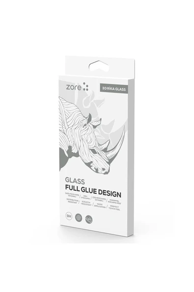 zore Apple iPhone 15 Pro Zore 3D Rika THTTerli Cam Ekran Koruyucu-Siyah - Resim 2