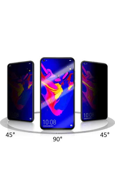 KILIFTECH Oppo Reno 4 Lite Uyumlu Davin 5D Privacy Cam Zore Ekran Koruyucu - 5