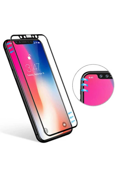 zore iPhone 12 Uyumlu Davin 5D Cam Zore Ekran Koruyucu - Resim 2