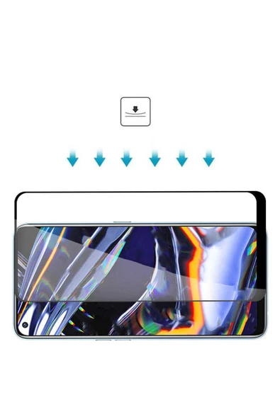 Atlas Realme 7 Pro Uyumlu Kenarları Kırılmaya Dayanıklı Cam Ekran Koruyucu - Resim 2