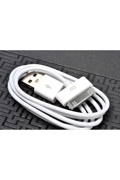 zore Beyaz iPhone 4S Usb Kablo- - 1