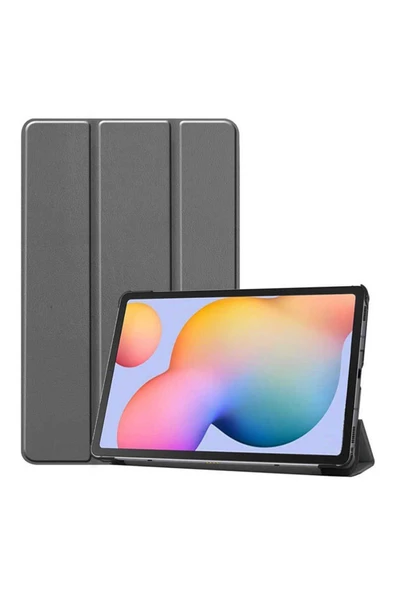 KILIFTECH Galaxy Tab A7 Lite T225  Uyumlu Zore Smart Cover Standlı 1-1 Kılıf-Pembe - Resim 6