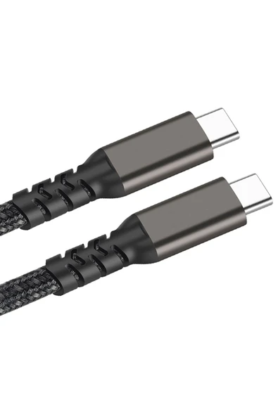 zen aksesuar Siyah 2.Jenerasyon Type-C to Type-C USB3.2 PD Data Kablosu 100W 20Gbps 4K@60Hz 0.2 Metre- - 3