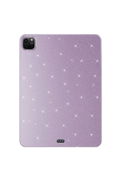 BLS STORE iPad Pro 11 2020 (2.Nesil) Simli Parlak Görünümlü Uyumlu Zore Tablet Koton Kılıf-Lila - Resim 4