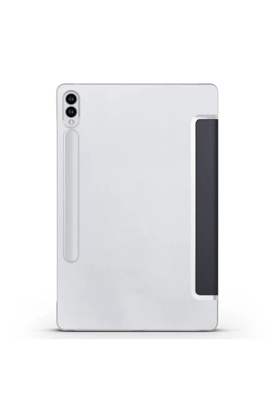 KILIFTECH Galaxy Tab S9 FE Plus Uyumlu Zore Smart Cover Standlı 1-1 Kılıf-Mavi - Resim 4