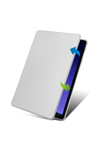 KILIFTECH Galaxy Tab S9 Kılıf  Uyumlu Zore Termik Kalem Bölmeli Dönebilen Standlı Kılıf-Açık Yeşil - 4