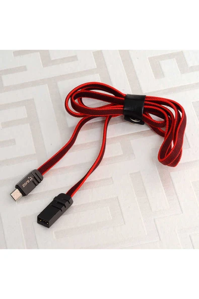 Goktugaksesuar Kırmızı Mest Micro Usb Kablo 1M-Zore - 1