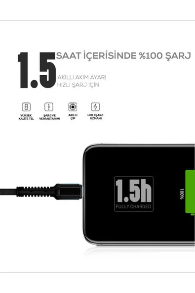 zore Kırmızı LS63 Lightning Usb Kablo-Zore - Resim 5