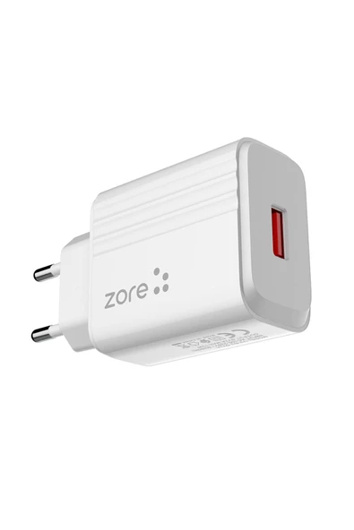 zore Beyaz Play Serisi PL1 Lightning 2in1 Seyahat Şarj Aleti 12W-Zore - 5