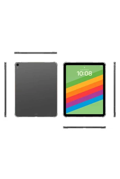 KILIFTECH Apple iPad Air 13 2024 Kılıf Uyumlu Zore Tablet Nitro Anti Shock Silikon Kapak-Şeffaf - 2